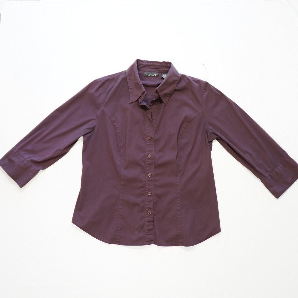 Apostrophe Stretch womens shirt size M long sleeves